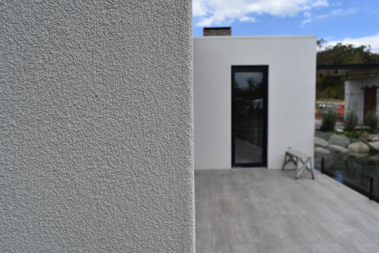texture coating and render of outside walls of a house in sydney